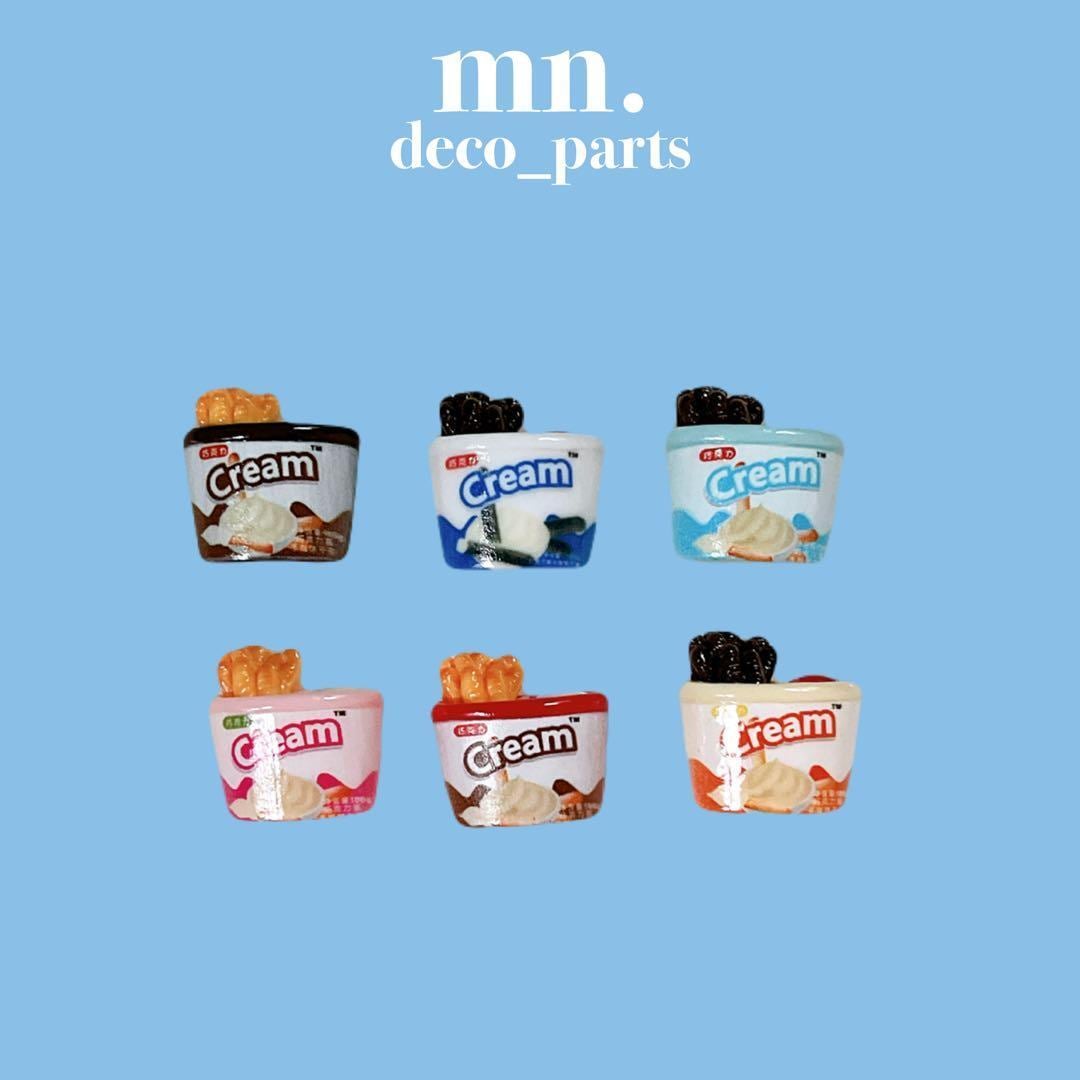 【2個セット】デコレーションパーツ フェイクフード クリーム ガチャ詰め