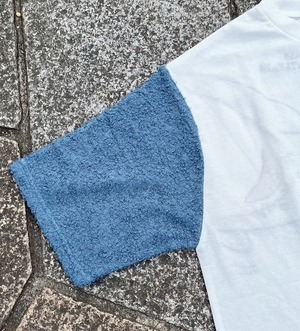 大人気！再々販売決定！落っこちそう⁉な 袖 刺繍 サメ Tシャツ ゆるだぼ