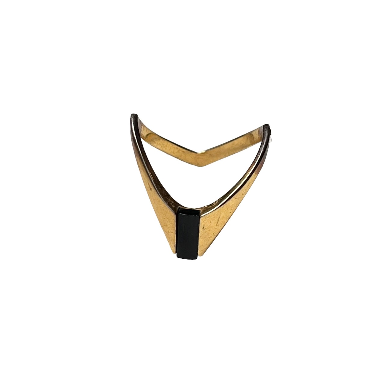 vintage gold color silver ring