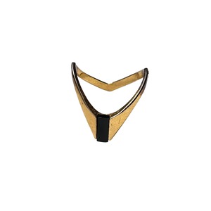 vintage gold color silver ring