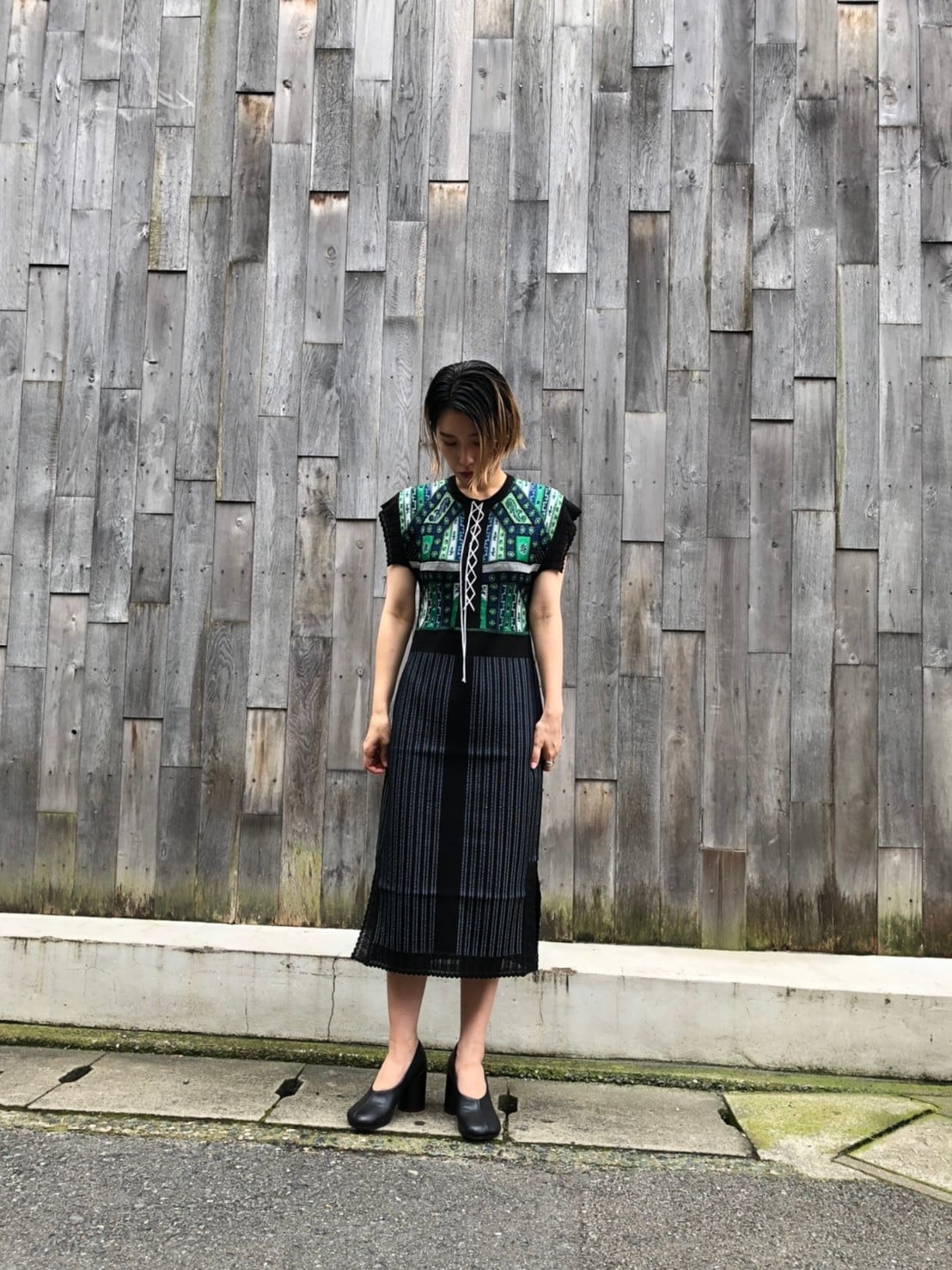 aw Mame Kurogouchi マメクロゴウチ Lace Up Knit Dress Trentのオンラインショップ 福岡市のセレクトショップ
