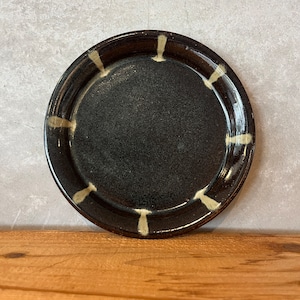 小代本谷ちひろ窯 7寸皿 青小代