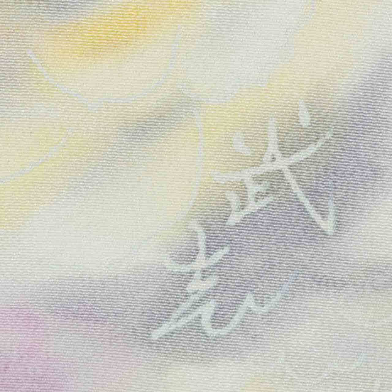 加賀友禅掛軸 彩四季 猫に牡丹（中・縦）山田武志 | 加賀友禅