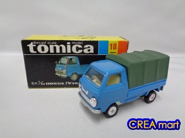 黒箱トミカ 日本製 18-1 ホンダ TN360トラック 1Eホイール [絶版トミカ