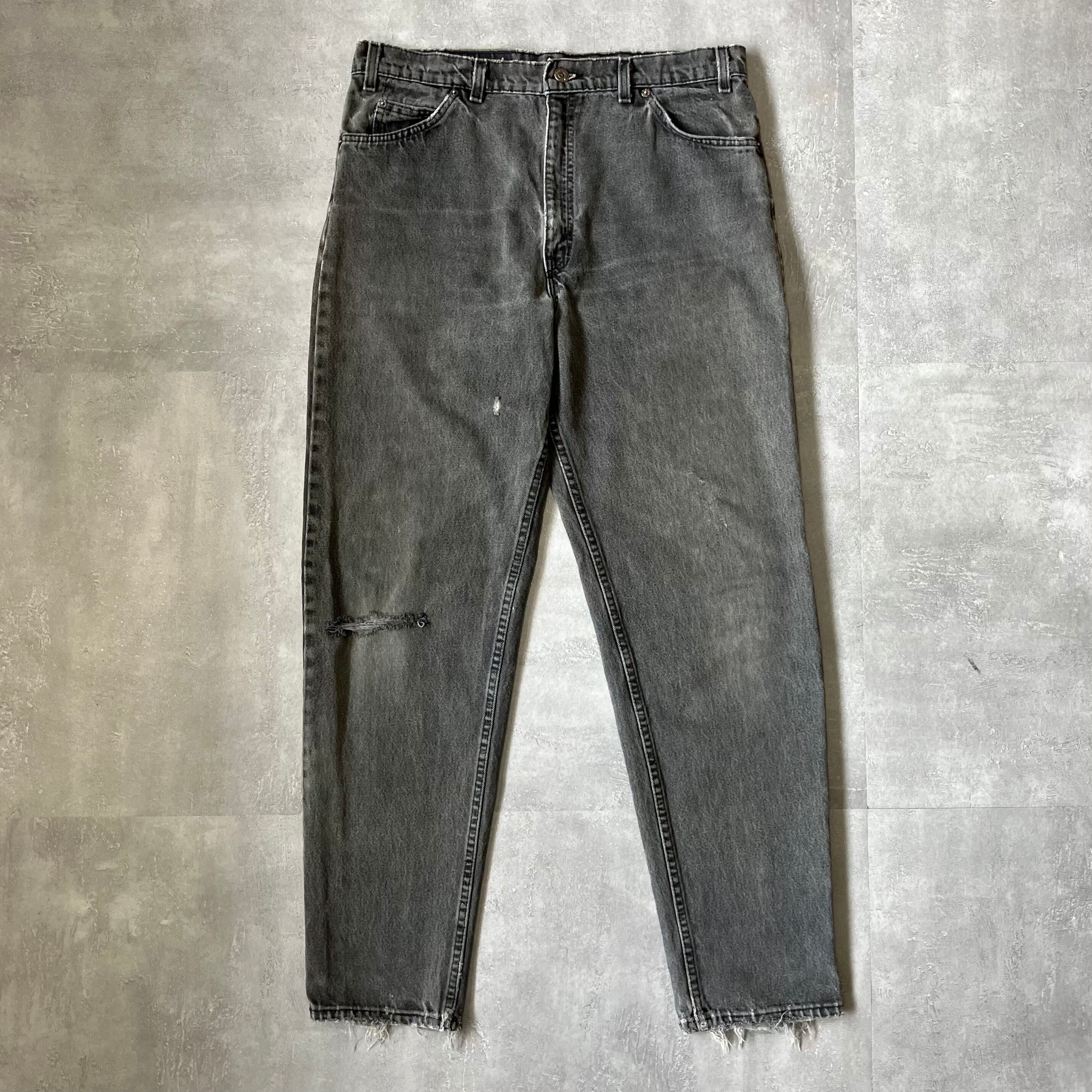 《実寸w35l32》Levi's リーバイス 550 90s usa製 ブラックデニム バギー No.3356