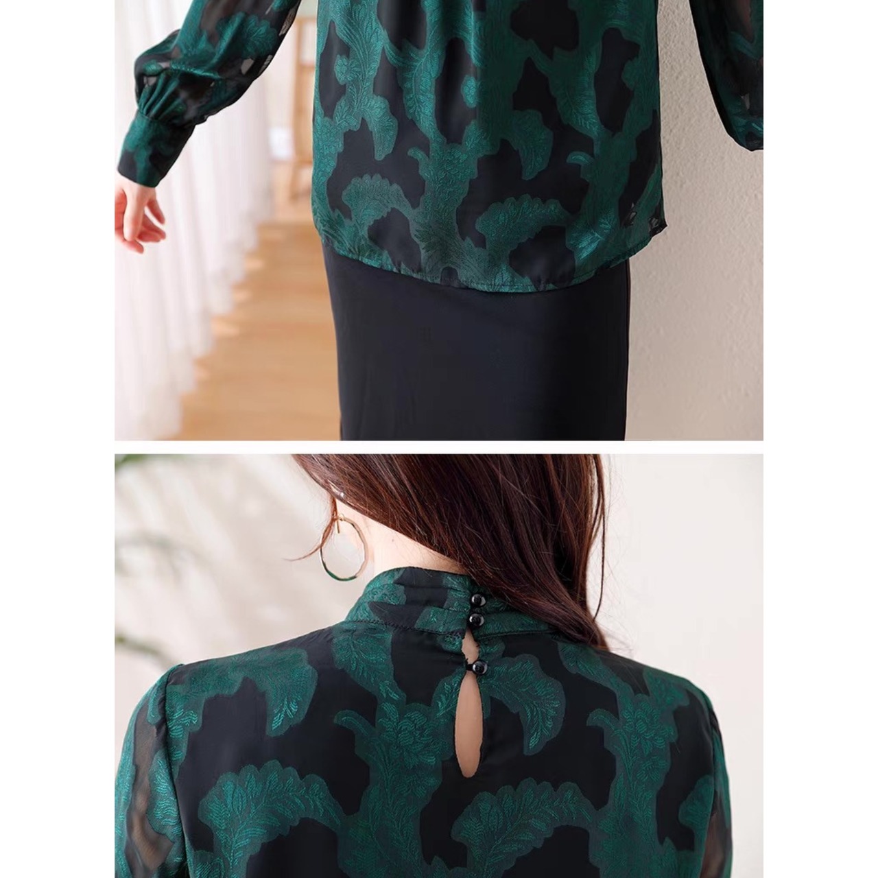 ルナフラワー シースルーブラウス　M24439