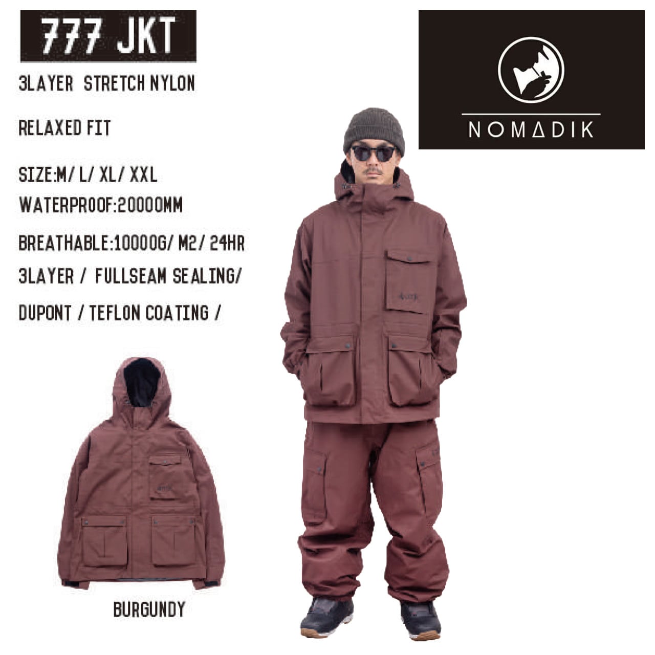 NOMADIK nomadik ノマディック777 SNOW WEAR ウェア