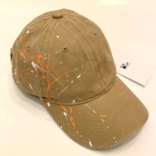 Paint Random Printed Baseball Cap　Beige