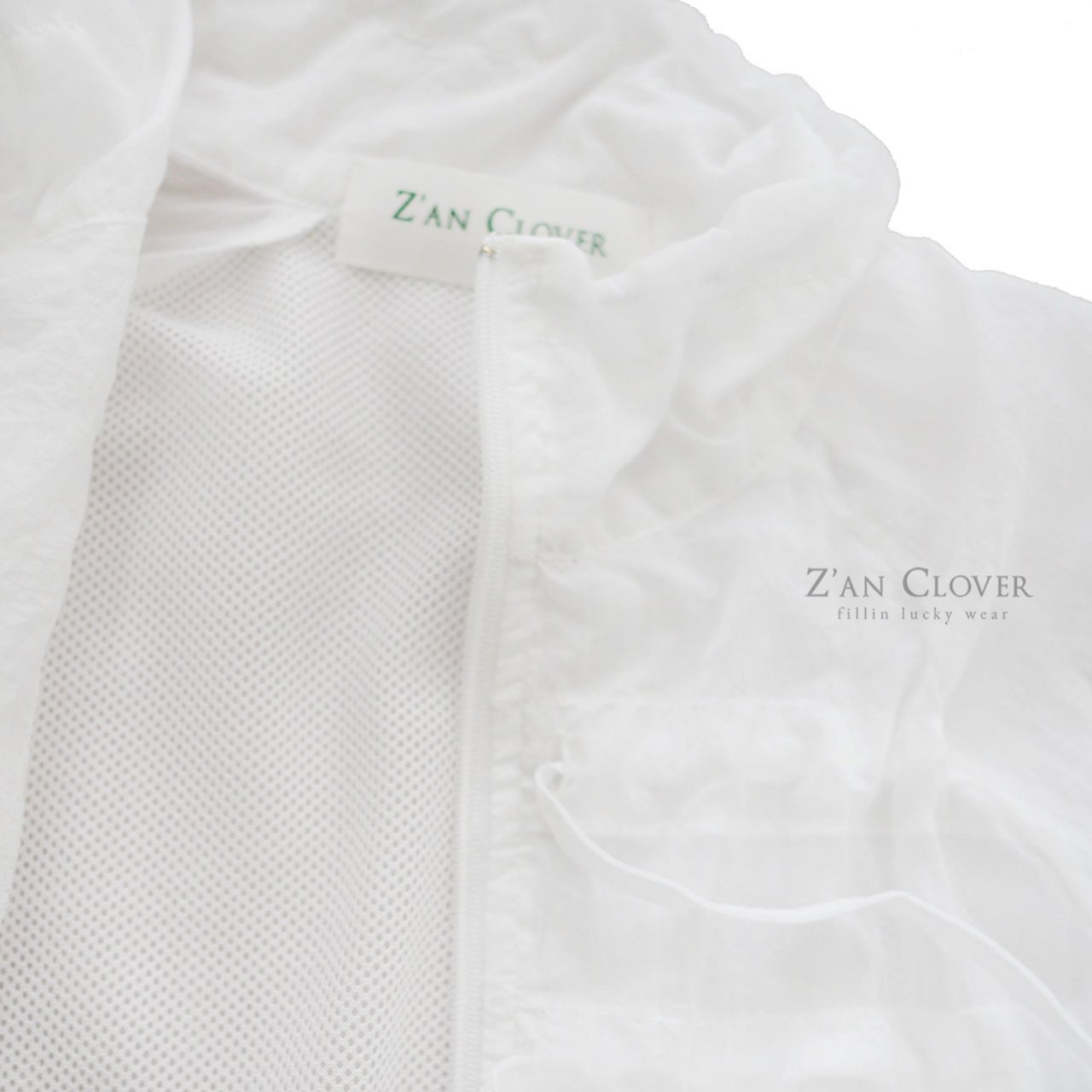 [Z’AN CLOVER] Ribbon Wind Jumper / [지안클로버] 리본윈드점퍼