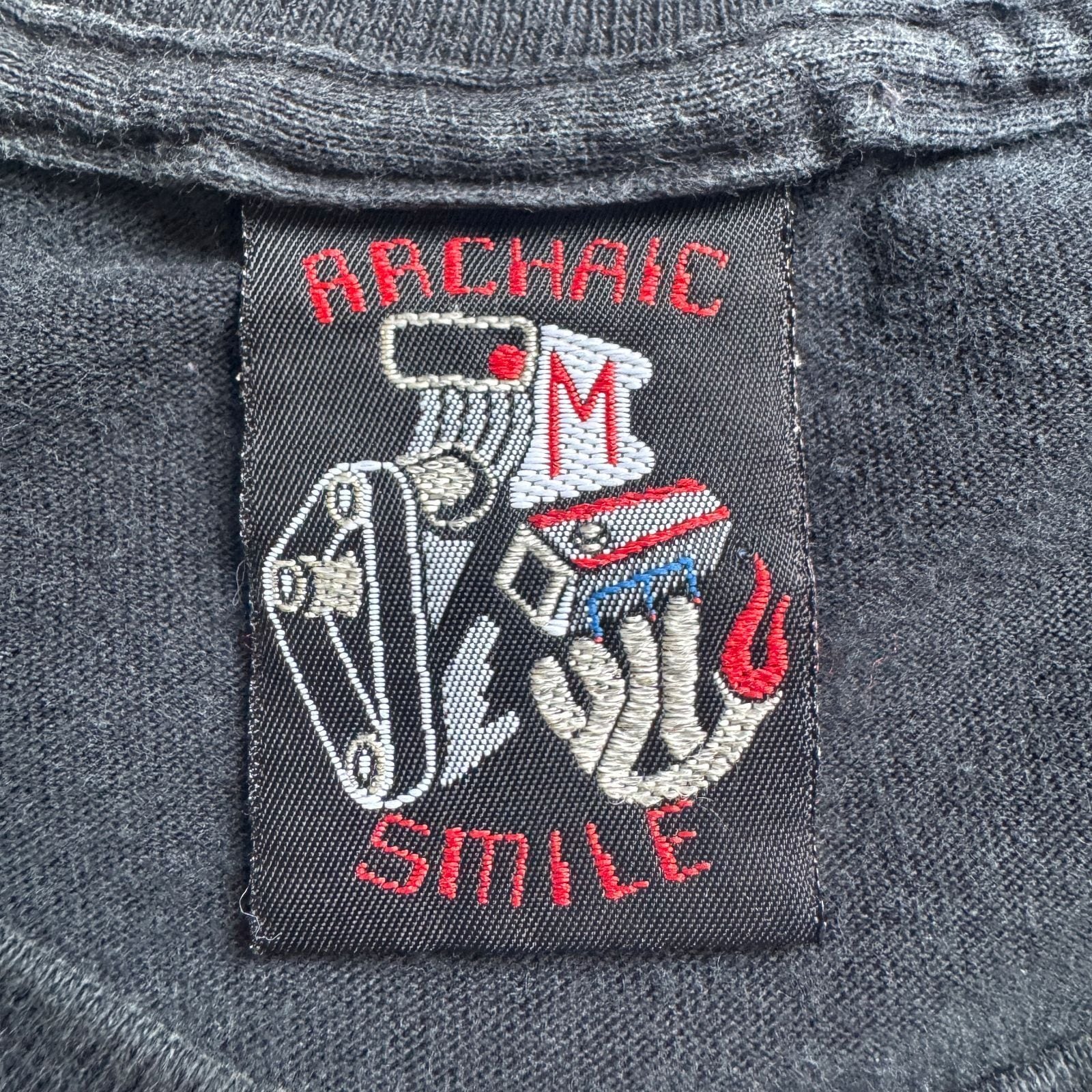 90s ARCHAIC SMILE Skull Graphic “DO WHAT THOU WILT” Tシャツ M