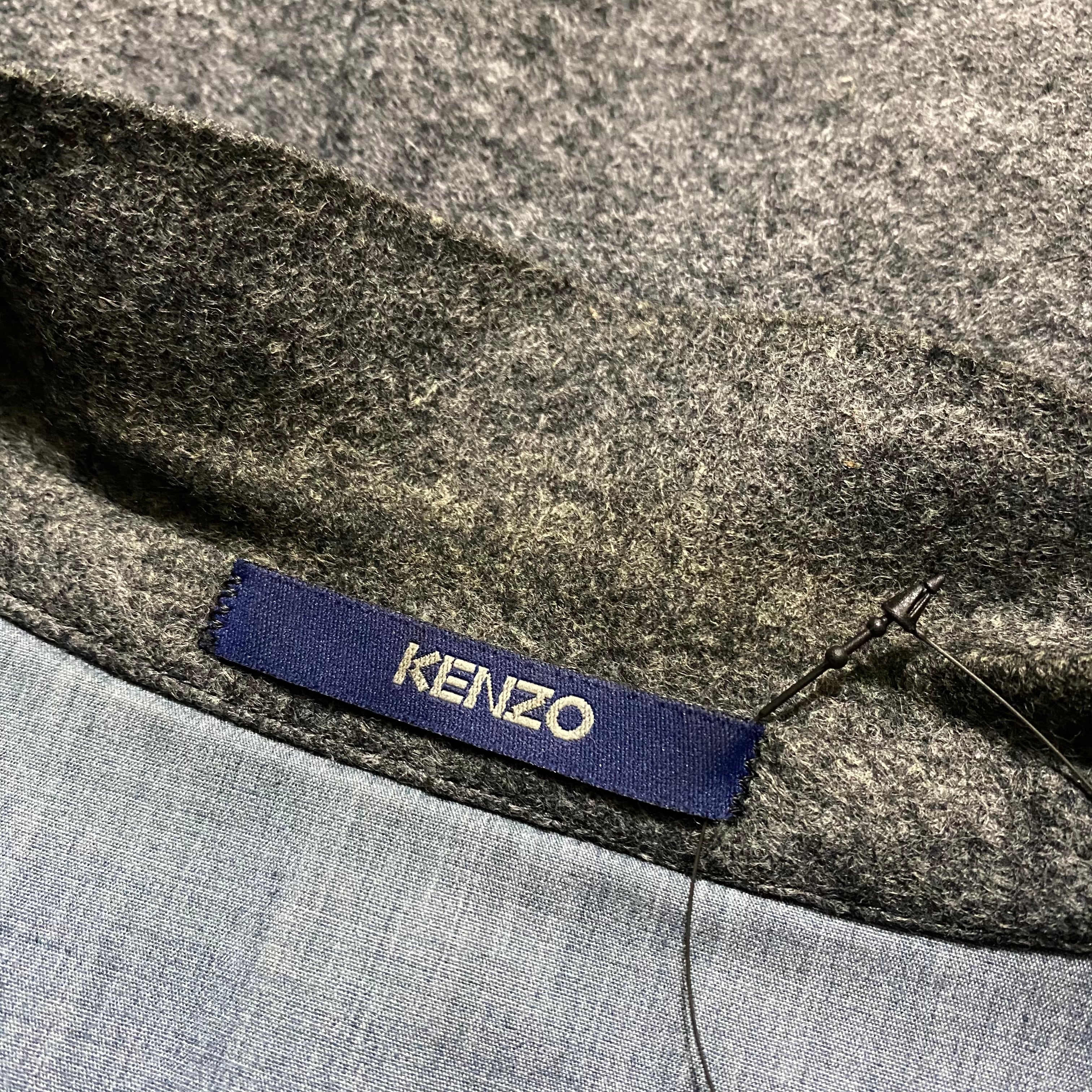 vintage KENZO HOMME felt tailored jacket made in France | NOIR ONLINE