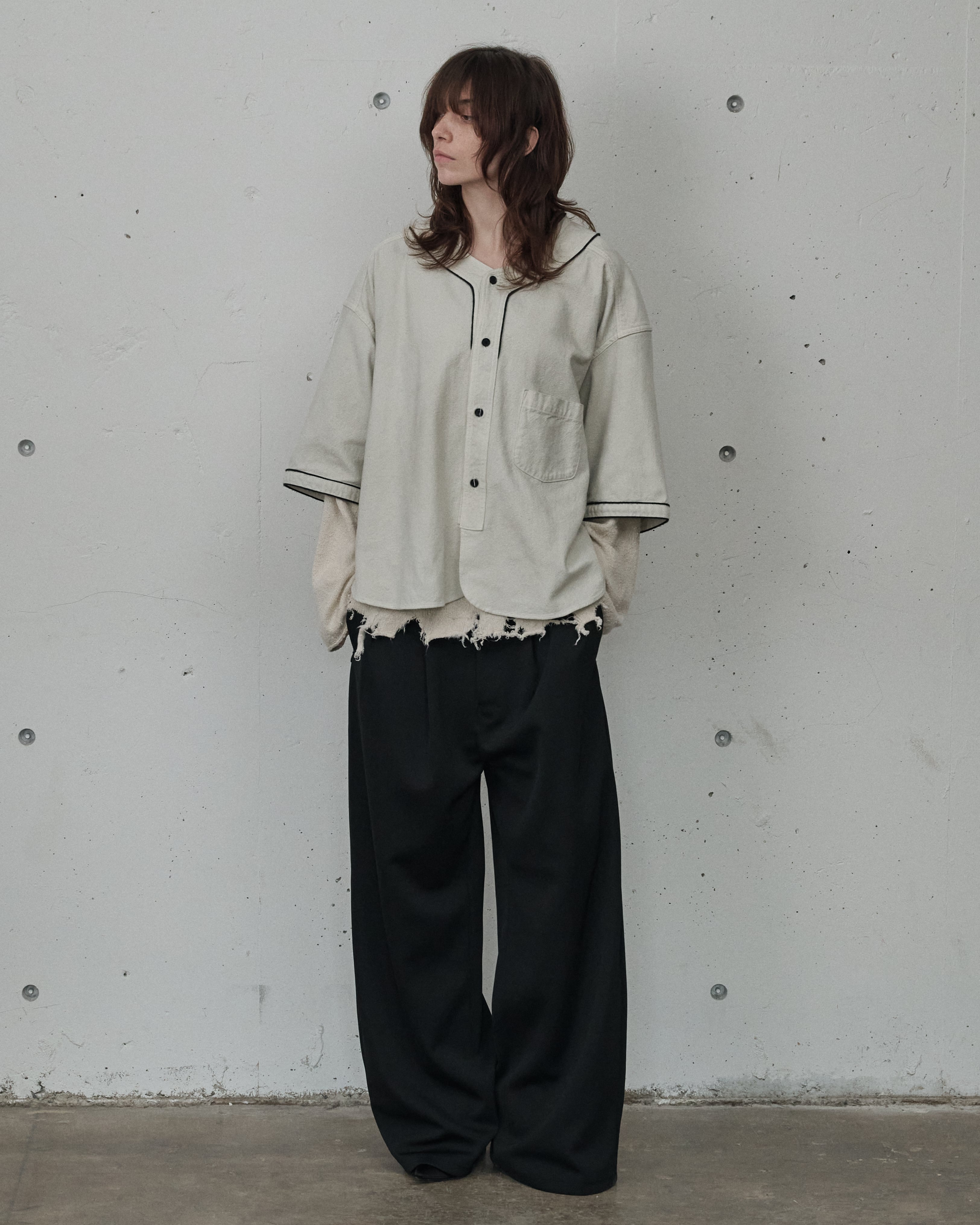 ANCELLM / TRACK WIDE PANTS (BLACK) | THE MODERN AGE