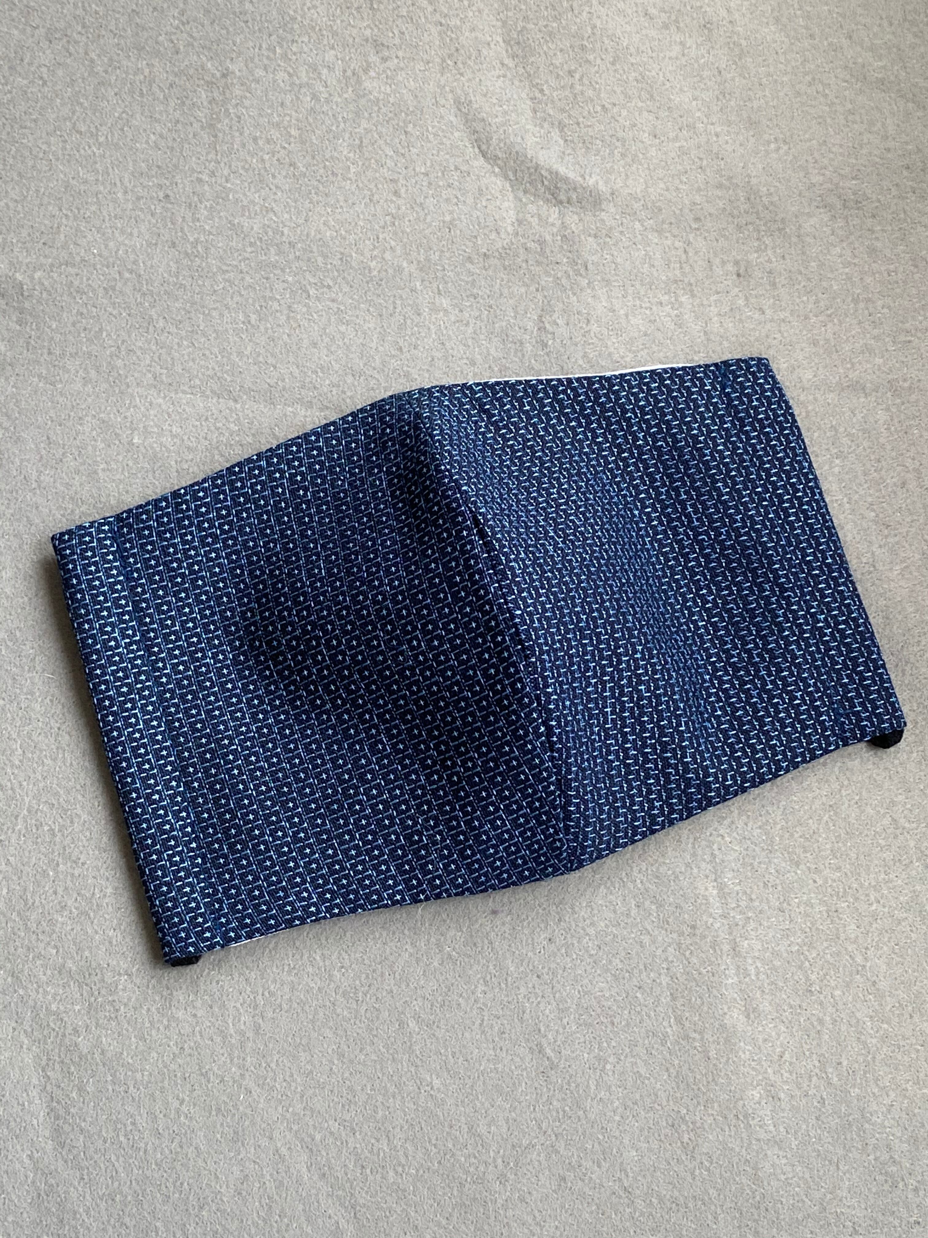 男性用】亀甲絣の大島軸で作る着物リメイクマスクLサイズ☆プロ