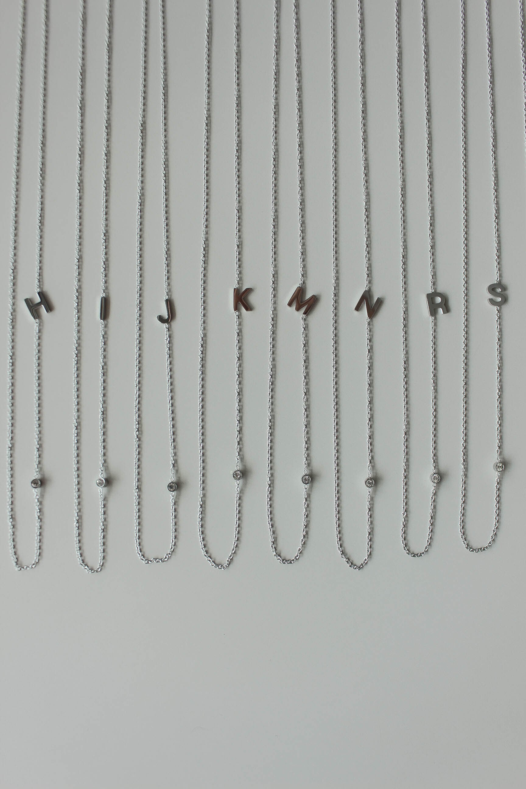小物・アクセサリー E. Alphabet Zirconia Necklace / Silver | ebine(エビネ)|金属アレルギー
