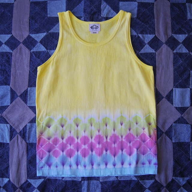 “ウロコ染め” TIE DYE TANK TOP M