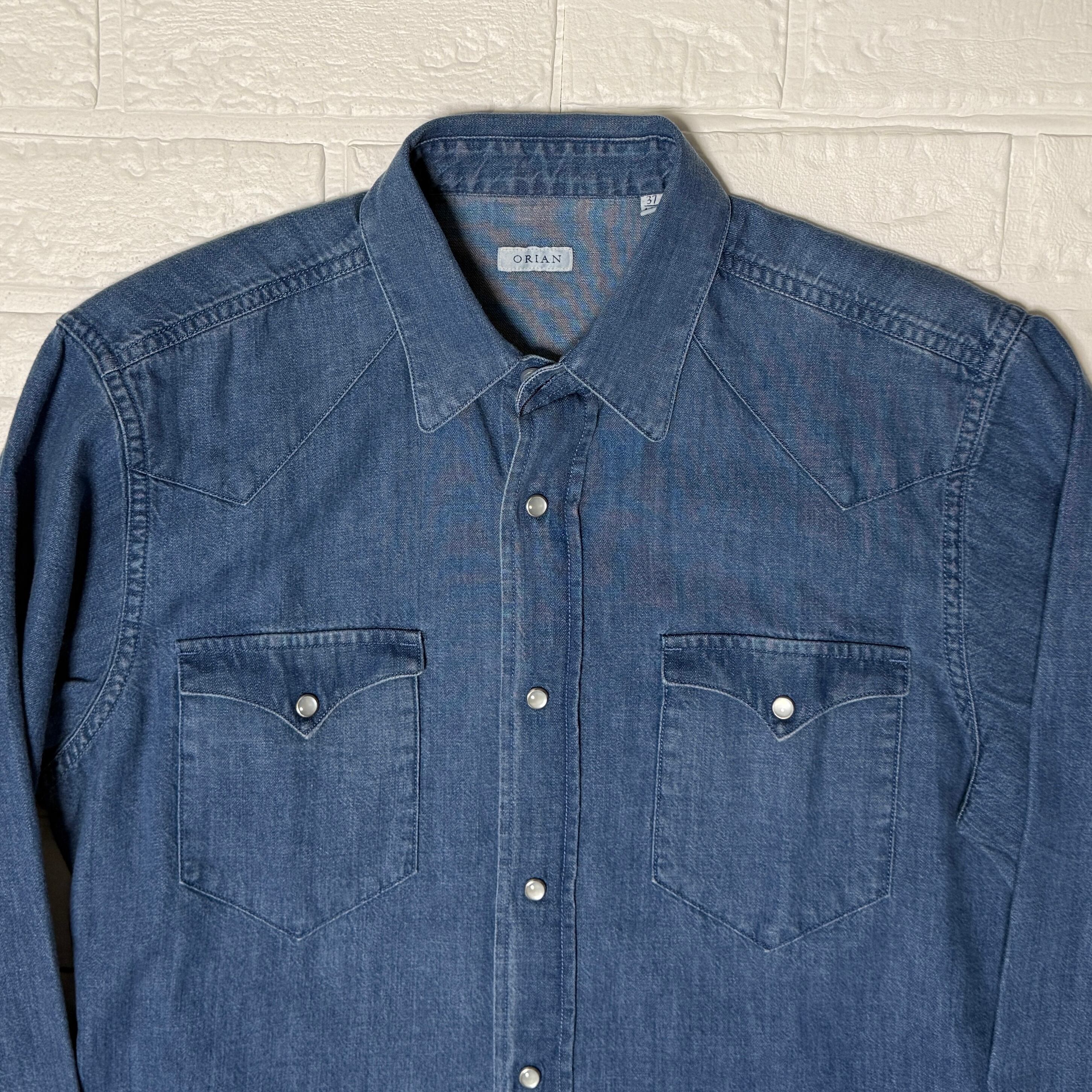 ORIAN オリアン デニムシャツ 39 インディゴブルー