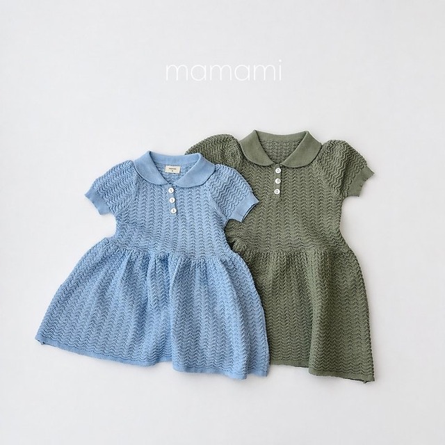 【取寄】mamami｜la la land knit dress｜ララランドニットワンピース｜XS-XL｜kids&jr｜26 summer
