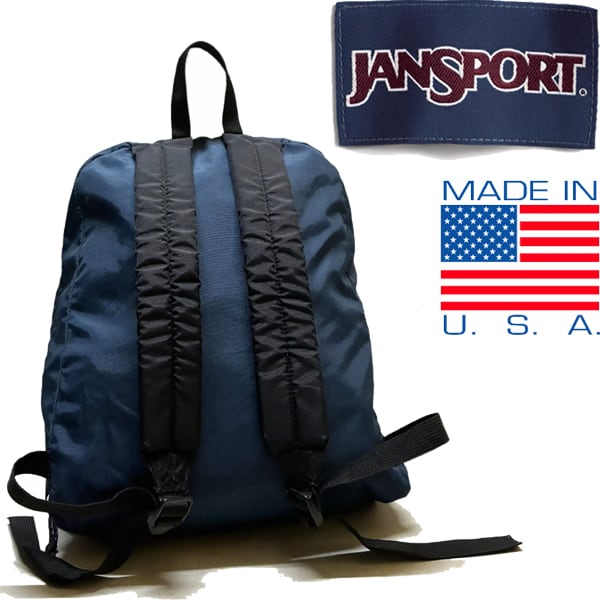 1点物◇USA製ジャンスポーツ紺リュックサック鞄バックパック古着メンズ