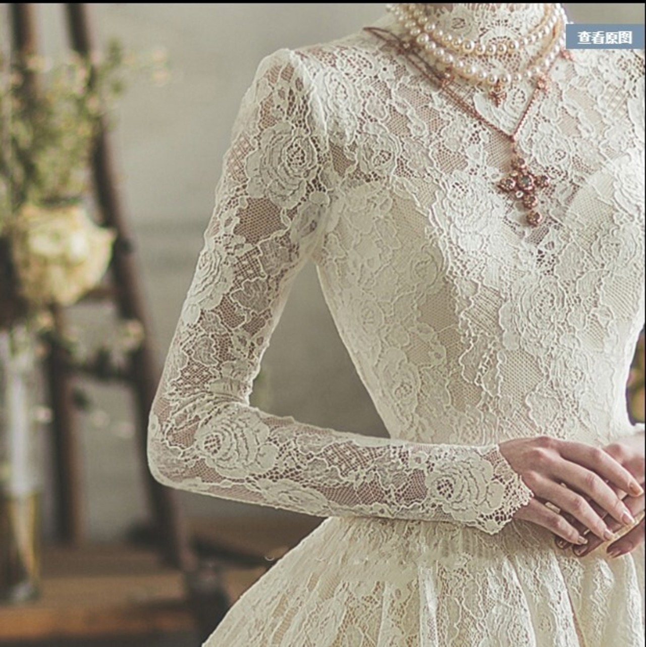 高品質！ ウエディングドレス ロングトレーン 繊細レース エレガント  