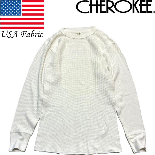 1点物◇USA素材チェロキーCHEROKEEサーマル長袖ロンTシャツ古着Lメンズ 