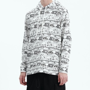 SALE 送料無料【HIPANDA ハイパンダ】メンズ 漫画プリント フーディー スウェット MEN'S SNOW PANDA MANGA PRINT HOODIE SWEAT SHIRT / WHITE