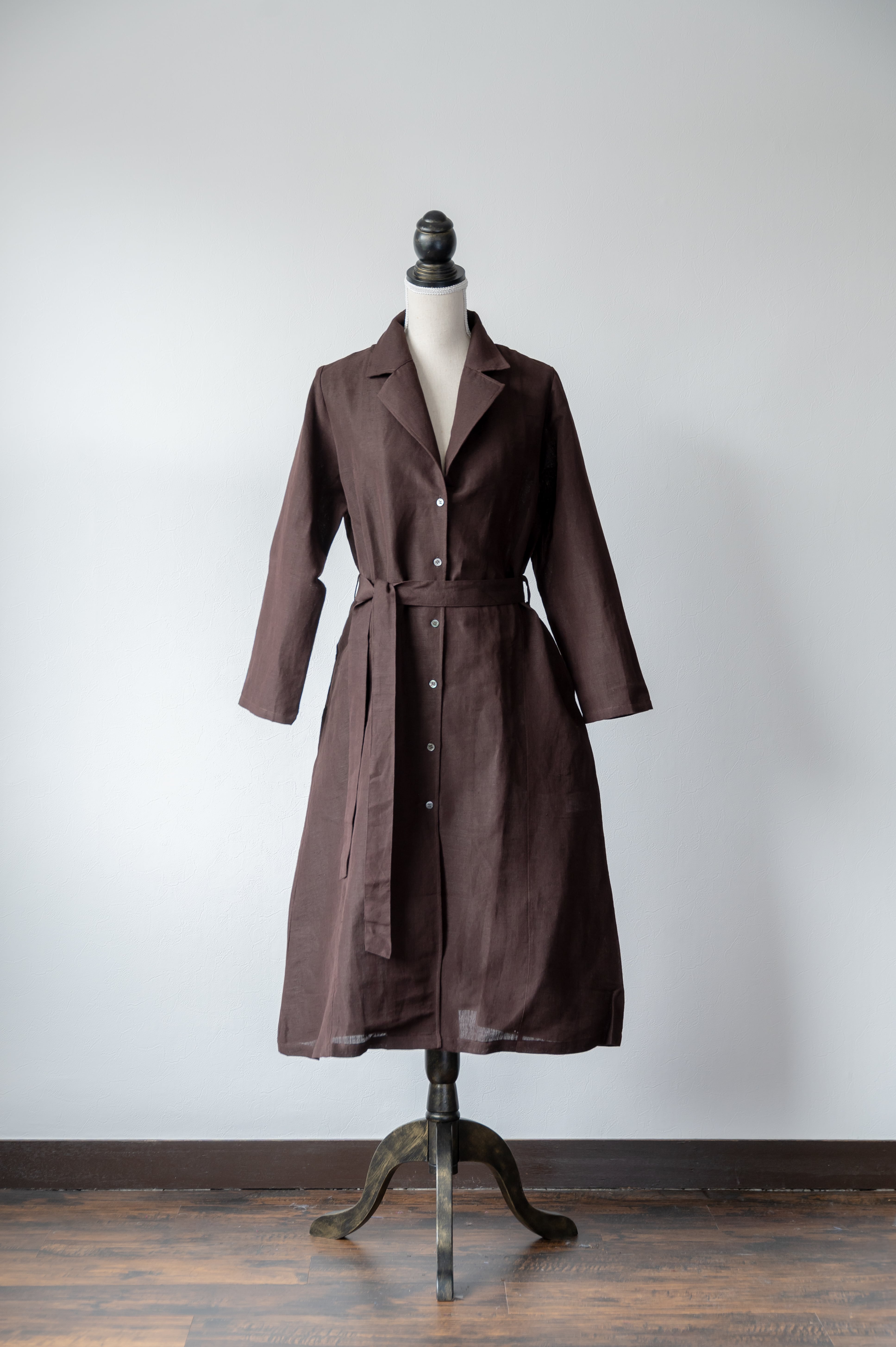 ORIENTAL GATE】麻コットン テーラードカラーコート | ネパール発