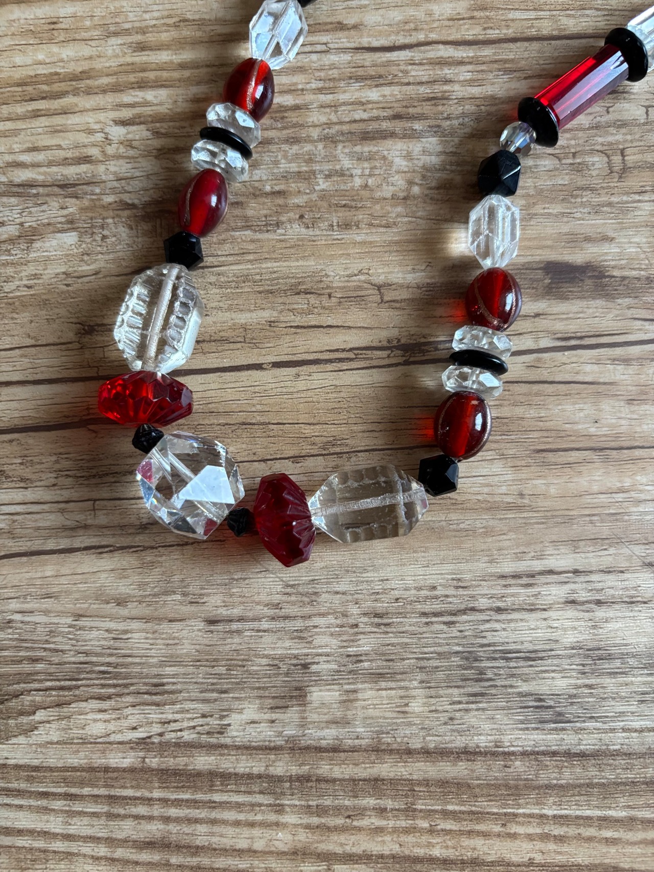 vintage contrast design necklace-5139-7
