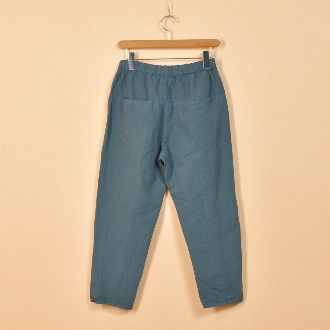 prit プリット コットンリネンウェザーテーパードイージーパンツ・スレート ハリの有る高密度生地を使ったテーパードシルエット