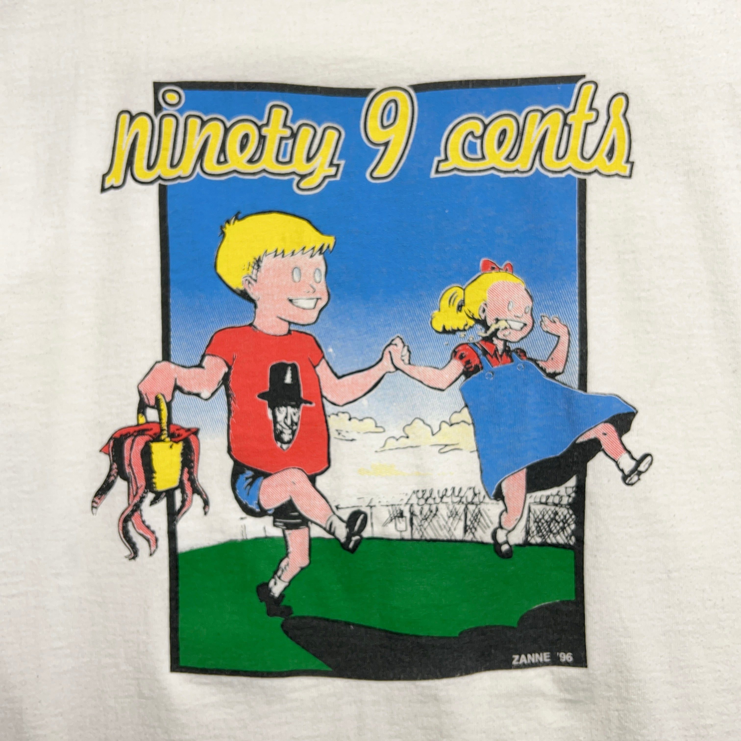 90's Ninety 9 Cents BAND Tshirt 90年代 ハードコア パンクバンドT
