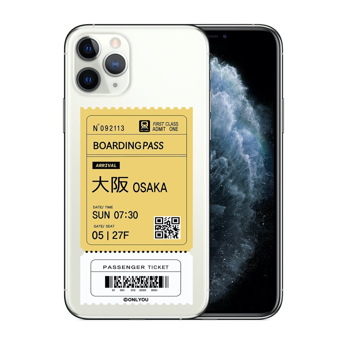 iphone14pro ケース 韓国 チケット デザイン クリア 透明 iPhoneケース