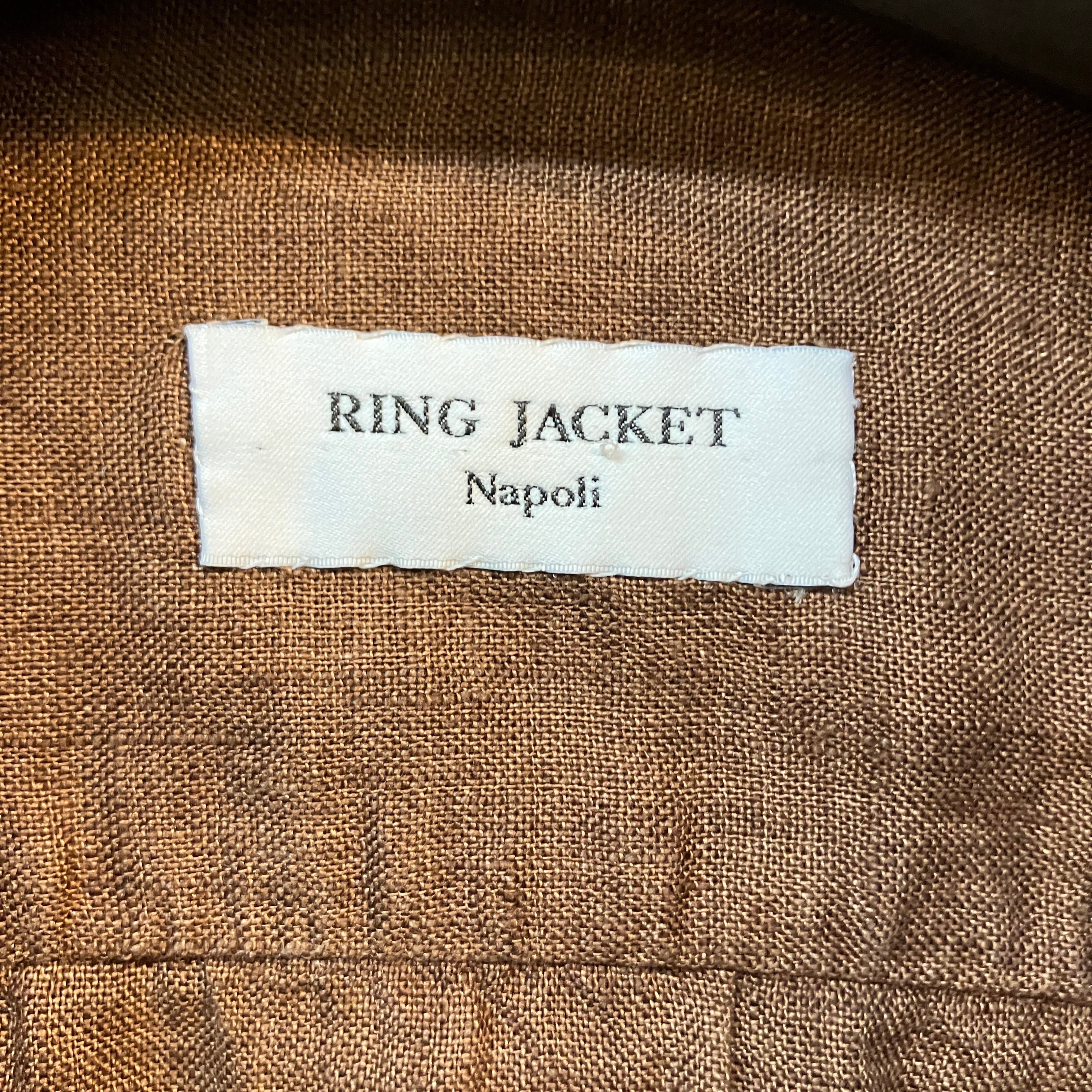RING JACKET NAPOLI LINEN SHIRT BROWN 《M》 | safarionline