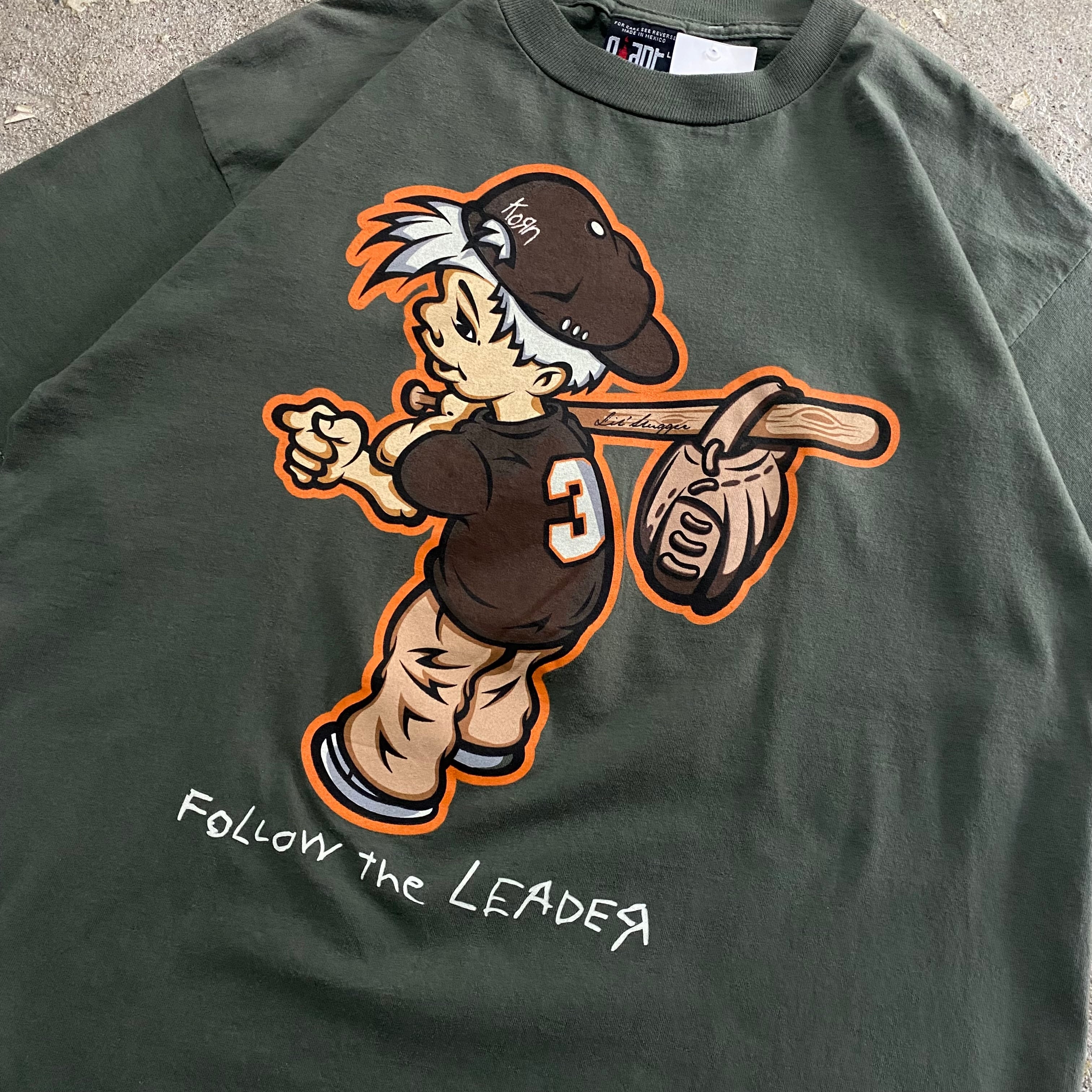 KORN 90's ヴィンテージTシャツ バンT コーン 黒 L giant製 古着 90s