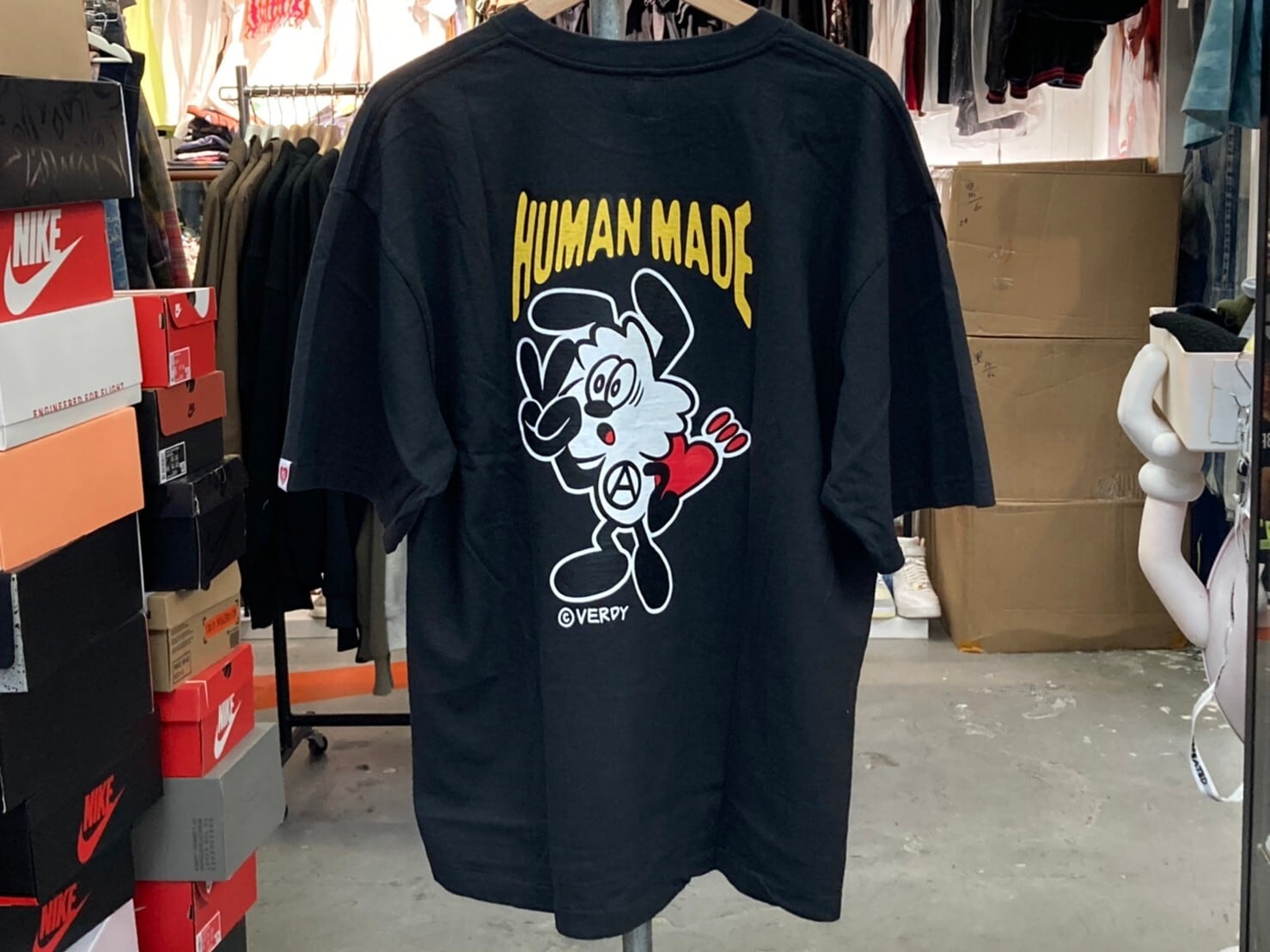 Human made×VERDY Vick T-shirt Black 