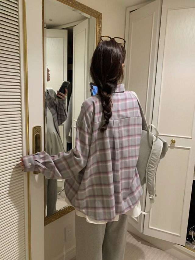 (予約) pretty young thing / Check shirt 2color