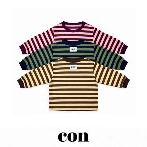 CON.［取寄］pudding stripe boxy tee 26winter