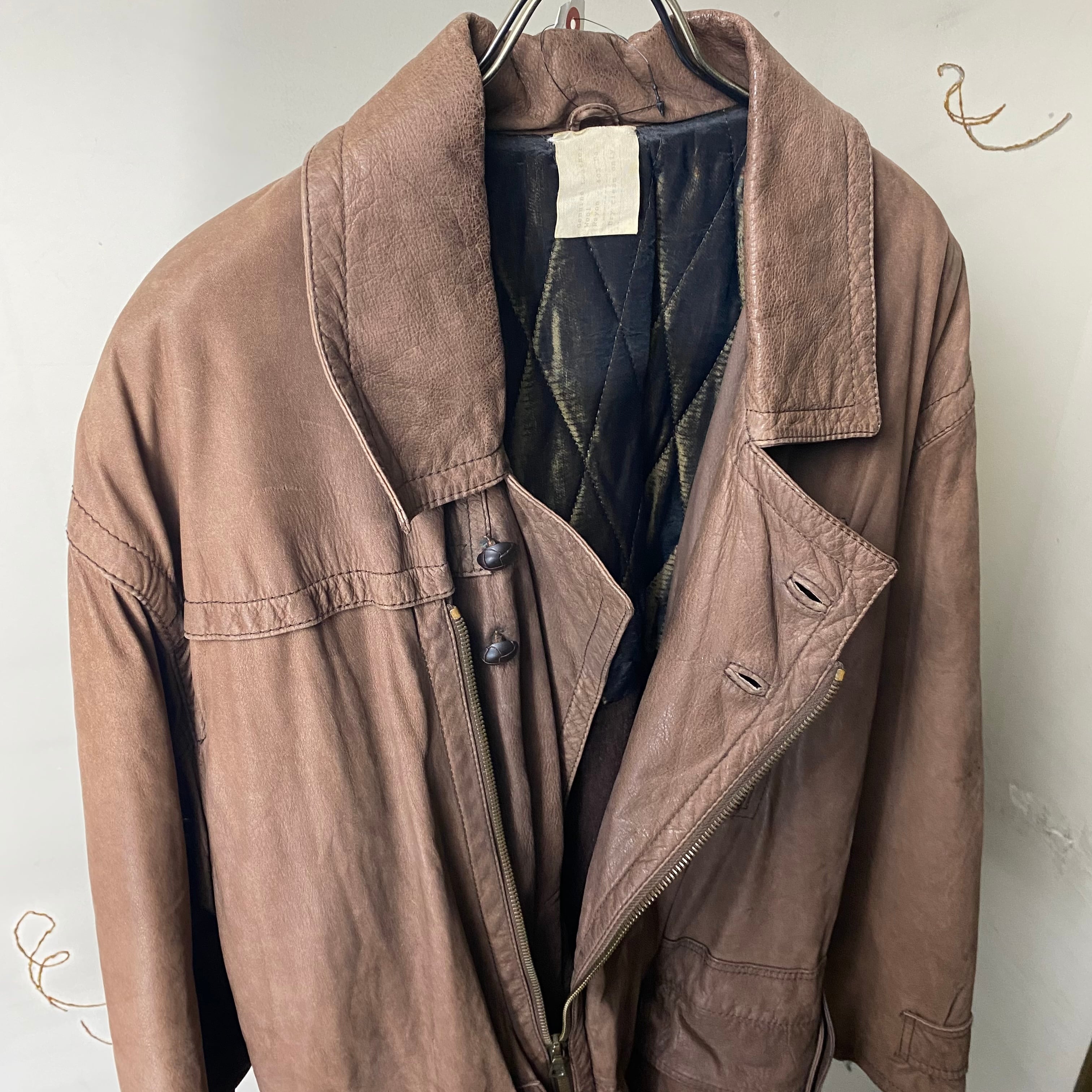 vintage RUFFO leather riders coat | NOIR ONLINE