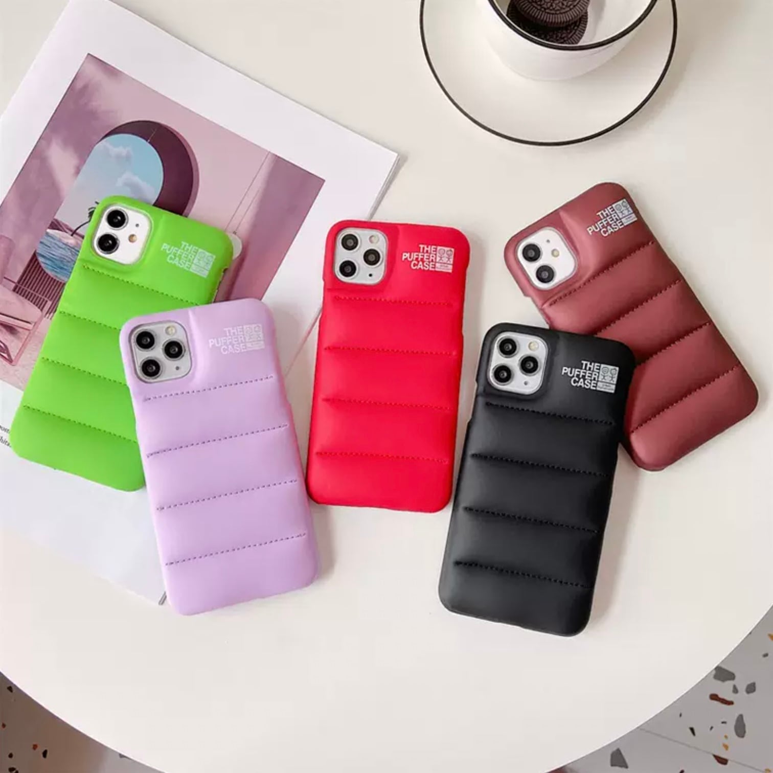 カラバリ豊富 ダウンジャケット風 デザイン スマホケース Iphone ケース オシャレ クール ストリート モード カジュアル 映える Lamitte Deco トレンド 韓国ファッション ショップ Base店