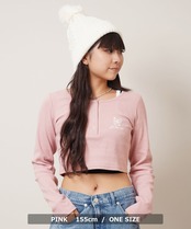 ◆テレコ ヘンリーネック ショート丈 L/S Tシャツ◆yn-930gts