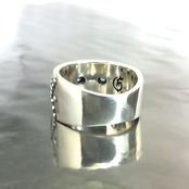STUD RING [B] with BLUE TOPAZ / スタッドリングB・ブルートパーズ