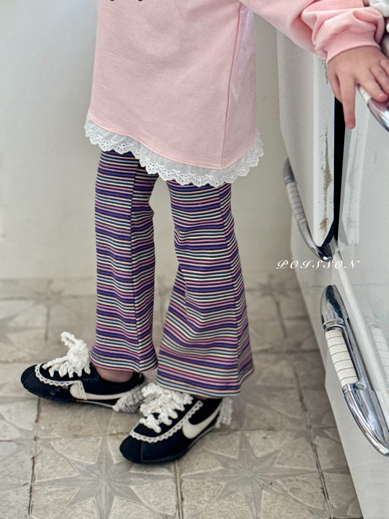 B649【即納】color pop pants