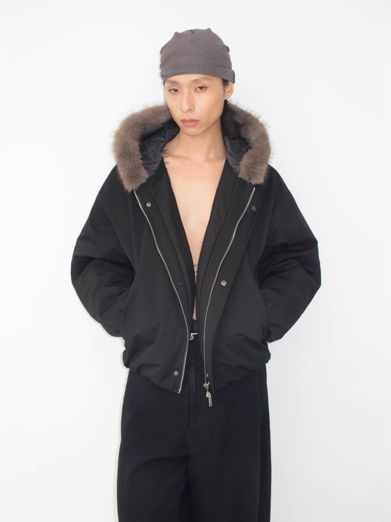 Yausye Faux Fur Collar Jacket