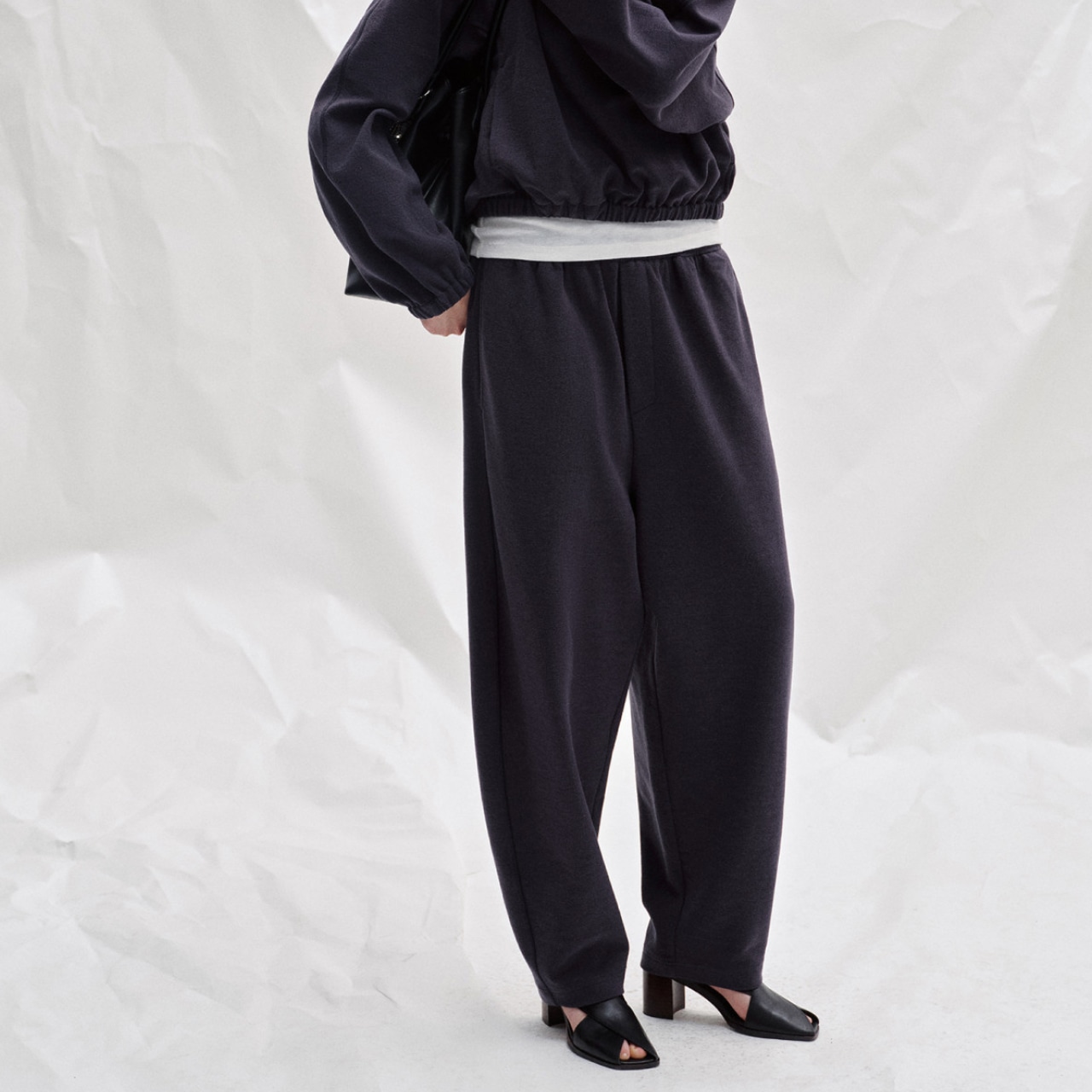 Wide Straight sweat Pants T0740