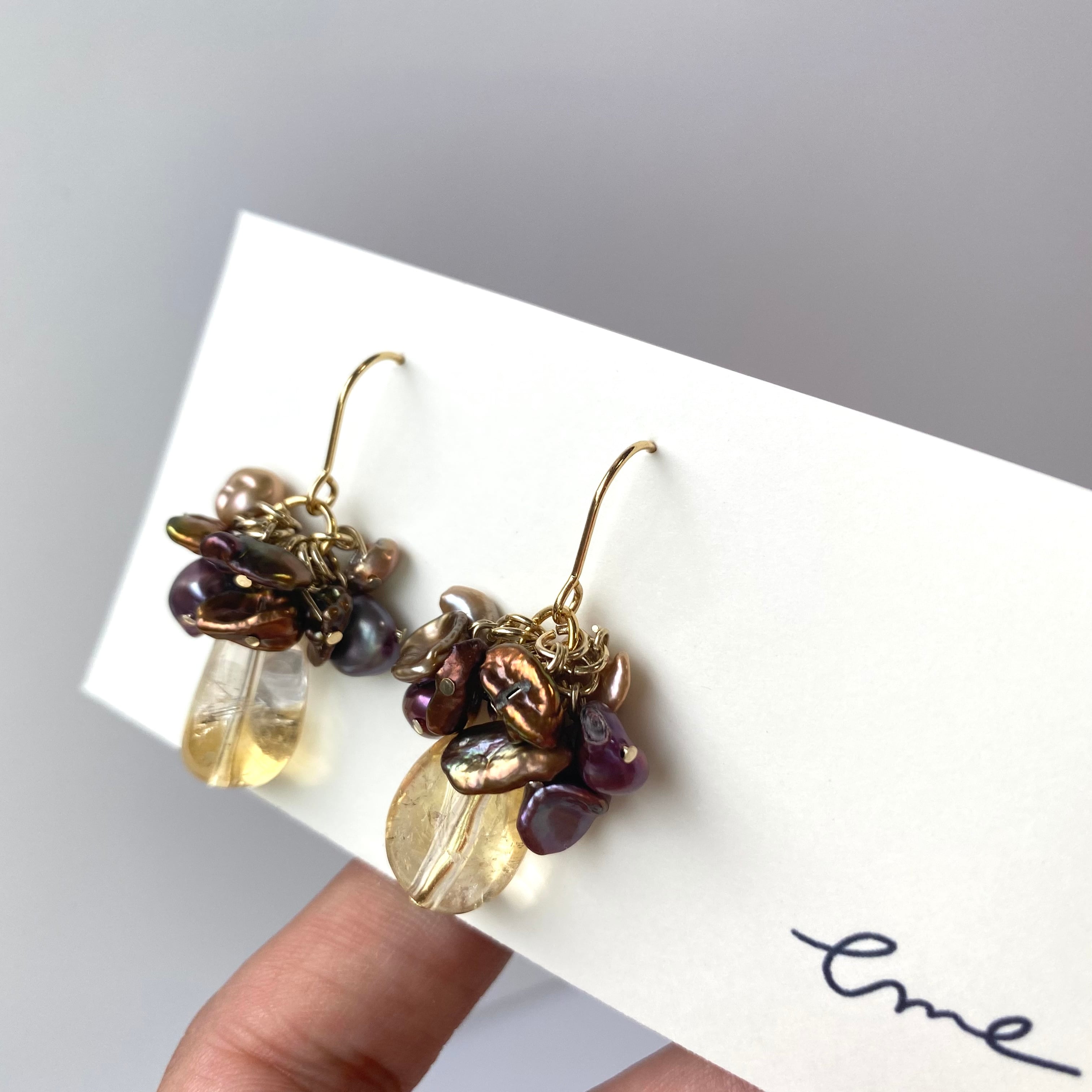 ki・no・mi シトリン どんぐりピアス （パープル） | Pay ID 