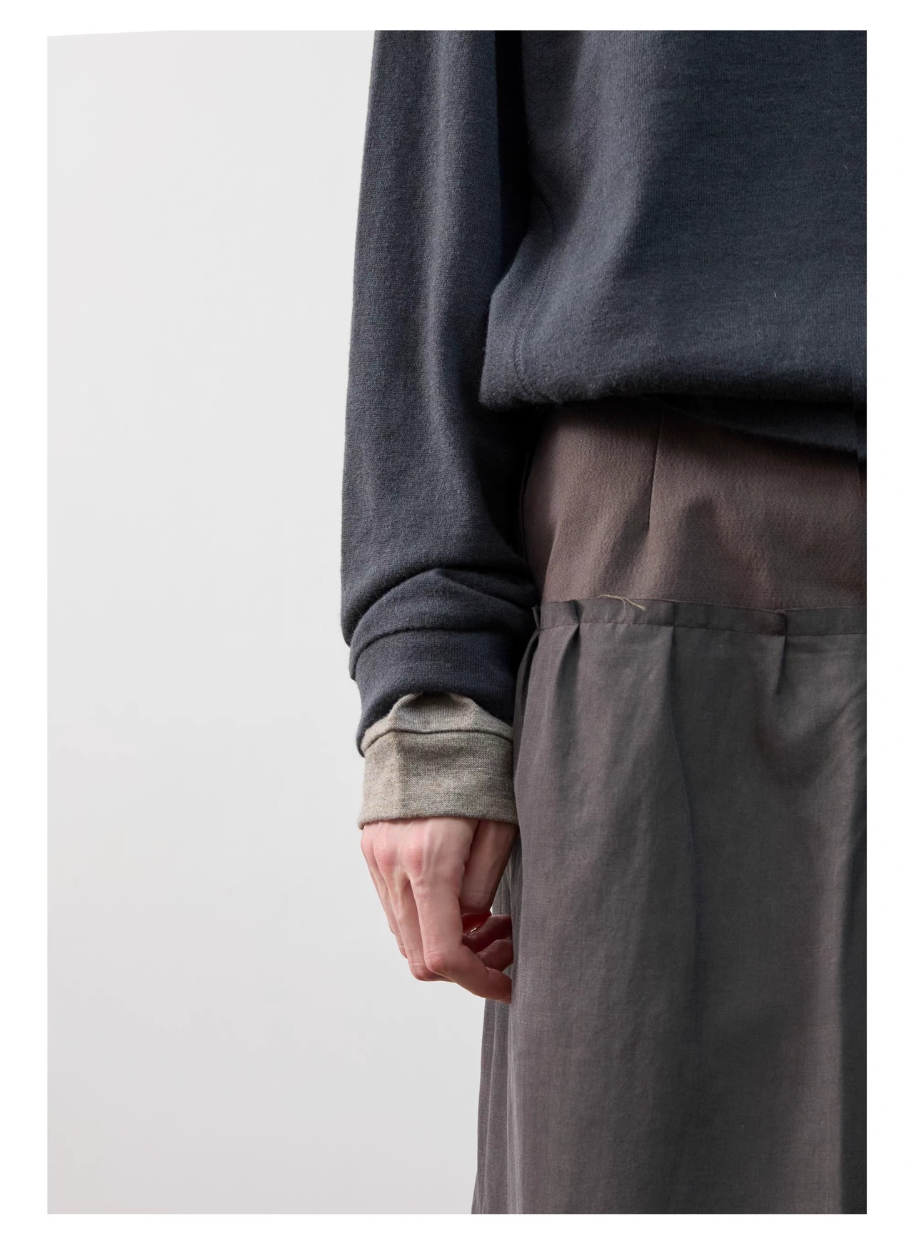 DECESOLO 26AW ウォッシャブル ウールブレンド ロングスリーブ Tシャツ