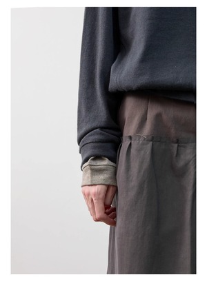 DECESOLO 26AW ウォッシャブル ウールブレンド ロングスリーブ Tシャツ