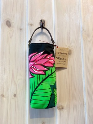 【一点ものにつき無くなり次第終了】T’s gallery original 水滴がつかない!2wayペットボトルカバー ハワイアンハンドメイド ハワイアンリーフ