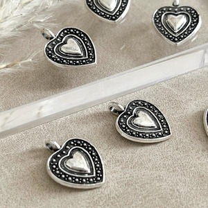 【2個】ハートペンダントチャーム