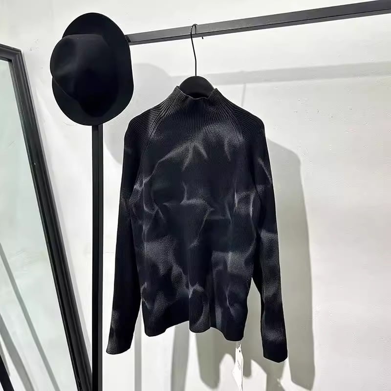 スモークアートハイネックリブニット 2color MTO0526