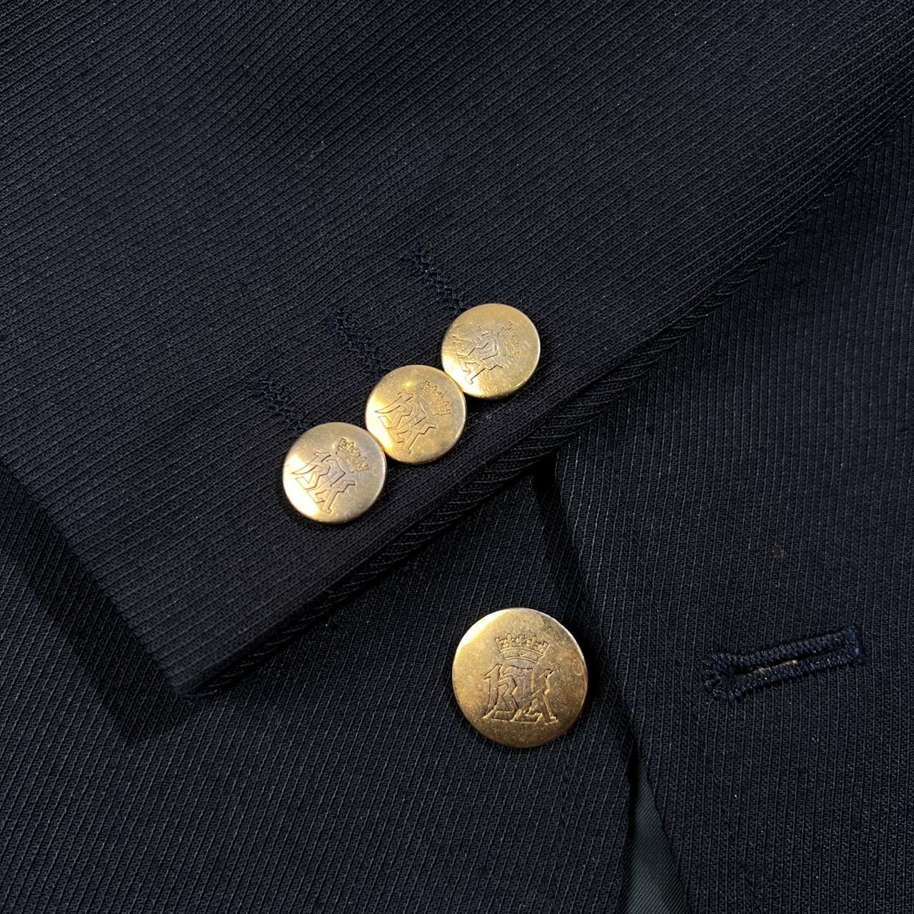 70s Kent ケント VAN JAC ヴァンヂャケット 金ボタン 2B ツイル テーラードジャケット ブレザー 170-90-79 /紺ブレ/ビンテージ