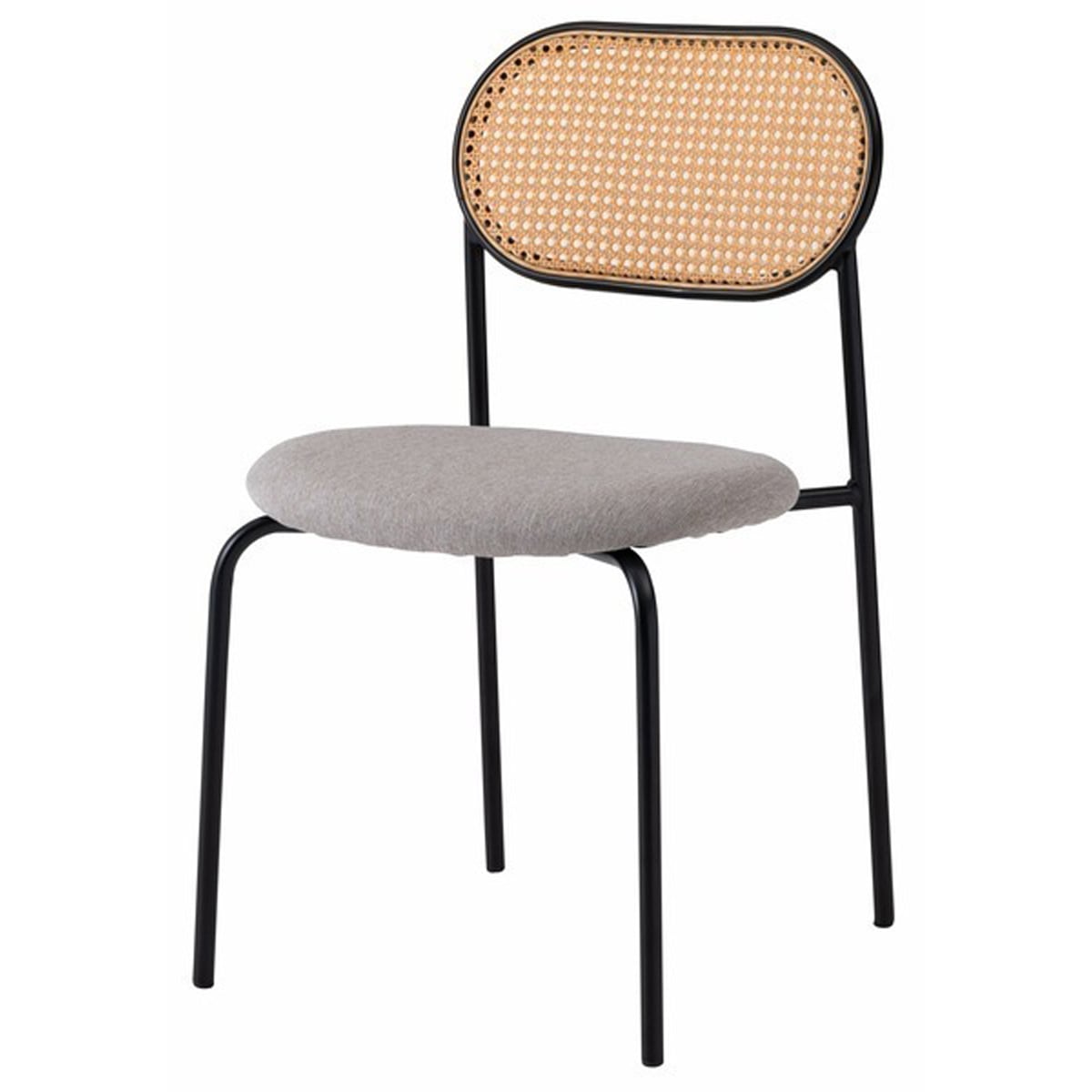 チェア TOE-125BE TOE-125DGY ダイニングチェア おしゃれ 椅子 イス いす チェアー ナチュラル シンプル ラタン調 ファブリック 布地 スチール 背もたれ アームレス ベージュ ダークグレー アジアン シンプル